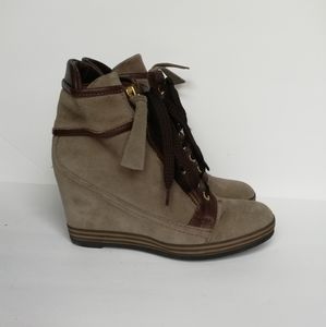 Michael Pasinkoff Suede Sneaker Wedge